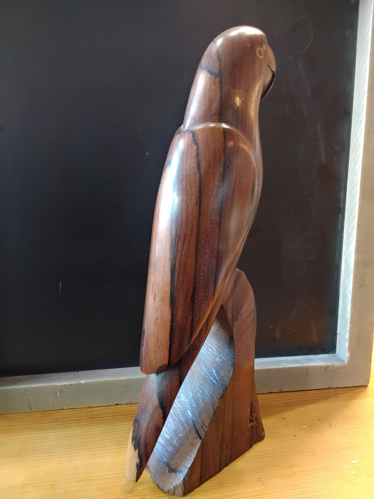 Wooden Parrot Figure