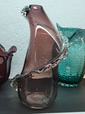 Amethyst Ruffle Art Glass Vase
